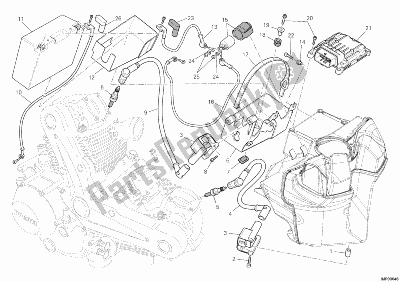 All parts for the Battery of the Ducati Monster 796 ABS USA 2011